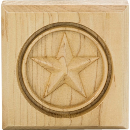 4 Wx7/8Dx4H Maple Star Rosette